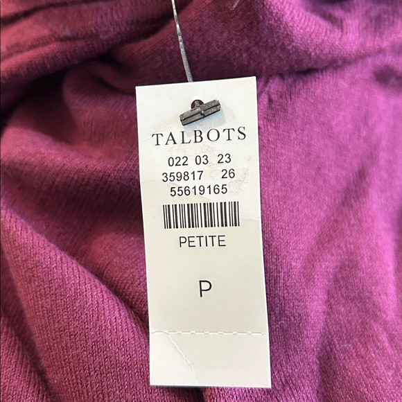 Talbots Burgundy Fine Gauge Turtleneck Sweater  - Petite - New - Picture 5 of 6